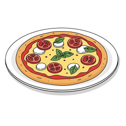 Cheese and tomato pizza