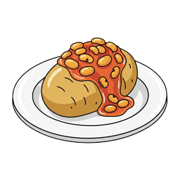 Jacket potato with baked beans
